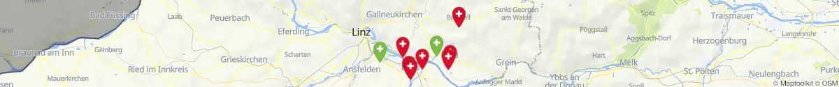 Kartenansicht für Apotheken-Notdienste in der Nähe von Perg (Perg, Oberösterreich)